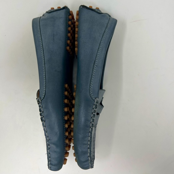 J Jill Blue Leather Driving Loafers Size 7 Slip On Comfort Walking Shoes - Picture 8 of 14